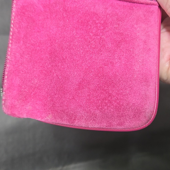 Coach Vintage Pink Suede Wristlet with Turnlock - Picture 16 of 16